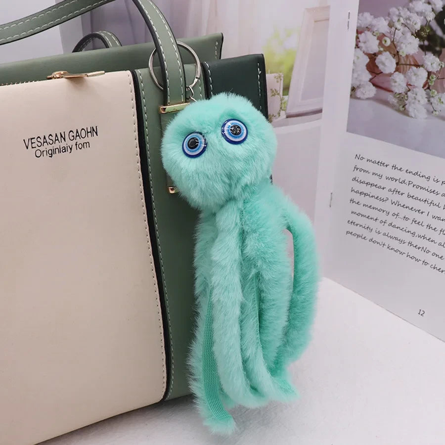 Plush Octopus Keychain Backpack Charm