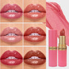 Velvet-inspired lipstick with pearlescent shimmer