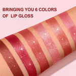 Pearlescent glitter velvet lipstick makeup image