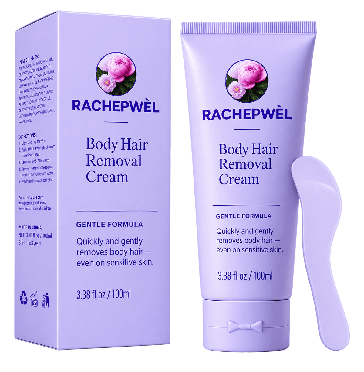 RACHEPWÈL Body Hair Removal Cream – Smooth & Silky Skin – Silkway Beauty