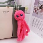 Plush Octopus Keychain Backpack Charm